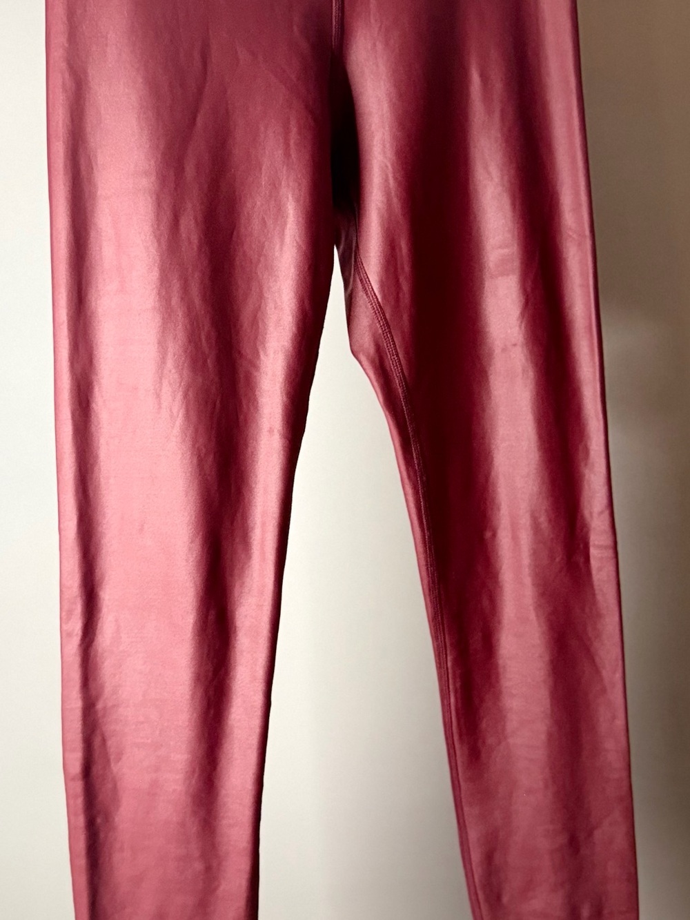ZYIA Faux Leather Leggings - Wine